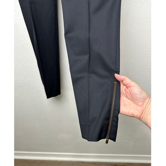 Stella McCartney Black Ankle-Zip Tailored Pants Women Size 6 - Picture 3 of 15